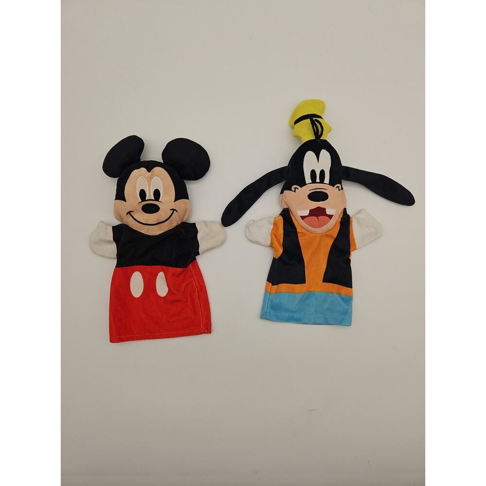 Disney Mickie Mouse Goofy Hand Puppet Melissa & Doug 12" Lot of 2